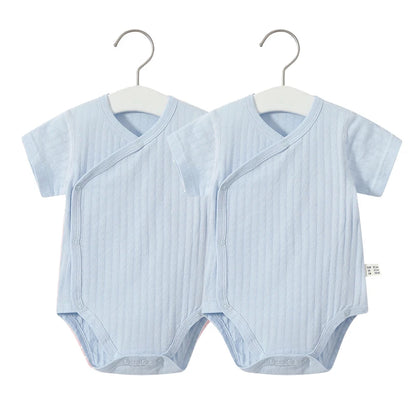 2Pcs Newborn Baby Girls Romper Pure Cotton Bodysuit