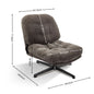Redlife Modern Foldable Accent Swivel Tufted Chair