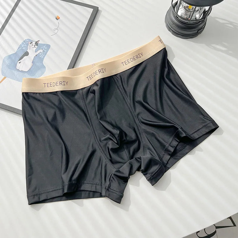 3pcs Comfortable Silk Mens Underwear Shorts XXL 3XL 4XL