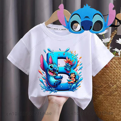 Boys/Girls Disney Lilo Stitch Letters Party T-Shirt