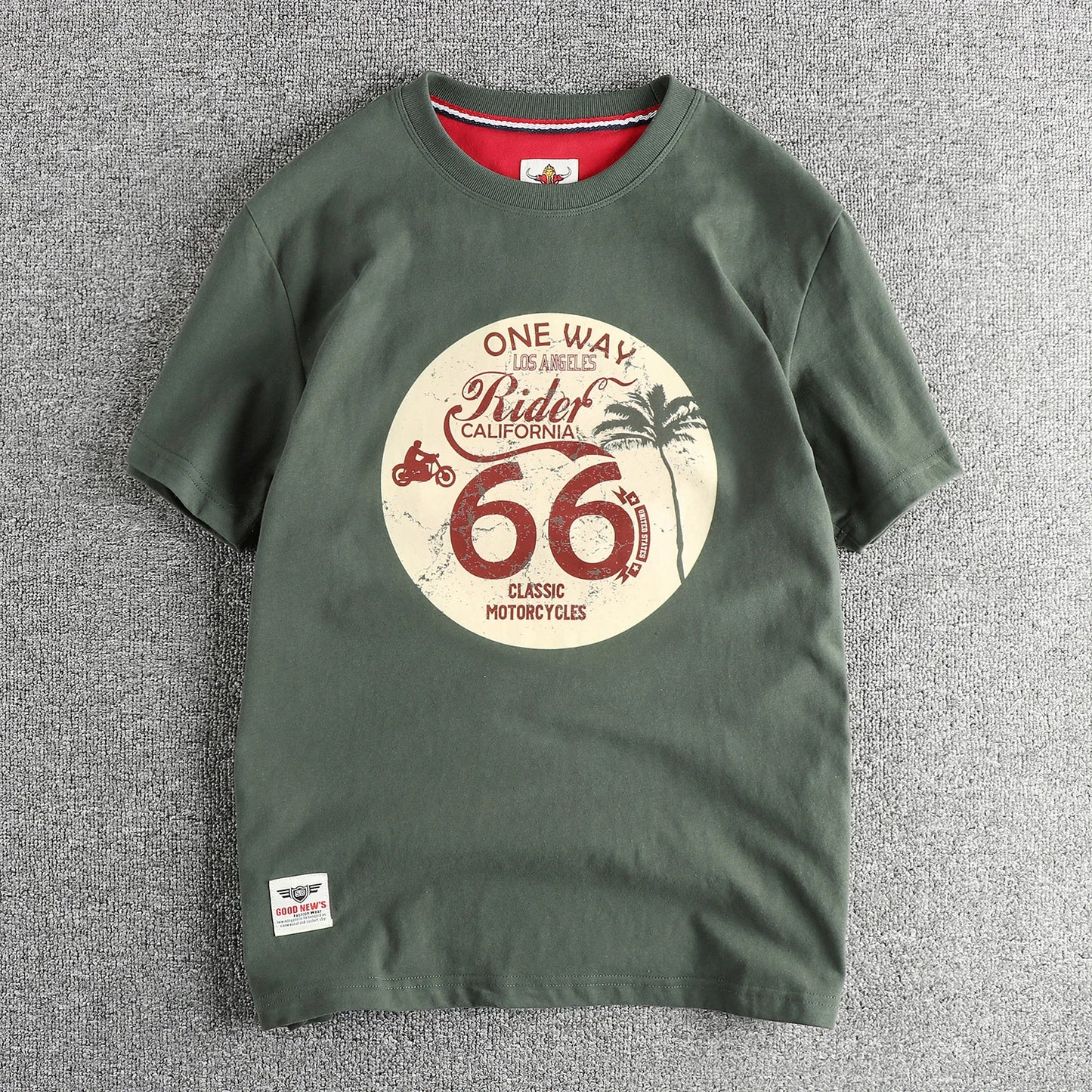 American Retro Short Sleeve O-neck T-shirt
