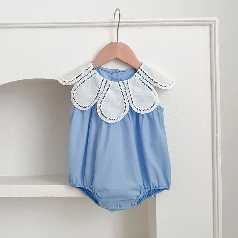 Sweet Baby Girls Embroider Rompers Sleeveless Rompers