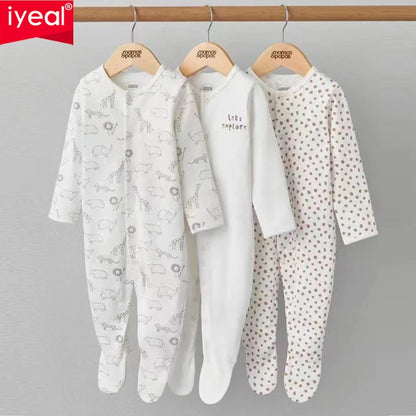 100% Cotton 3 Pcs Boys/Girls Romper Pajamas Jumpsuit