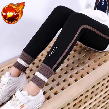 Kids' Thermal Fleece-Lined Thickened Leggings