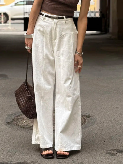 Women Wide Leg Formal Straight Leg Pants