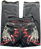 Oversized Print Baggy Jeans Men Vintage Gothic