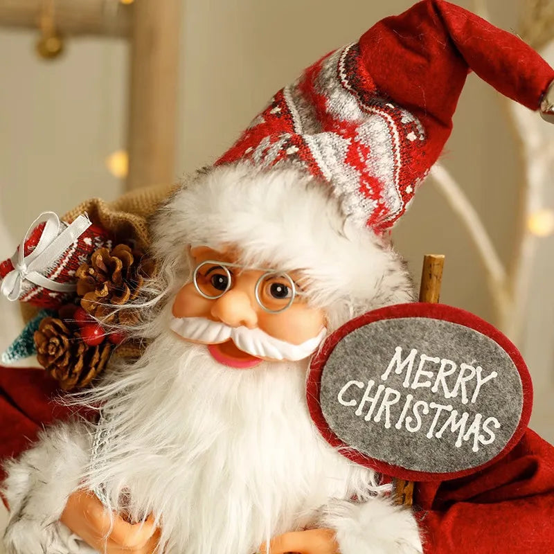 Large Standing Santa Figurine Doll Home Decoration