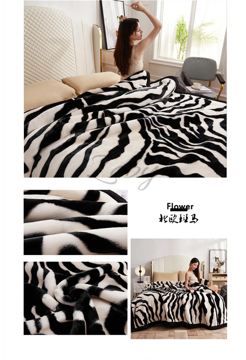 European Style Warm Raschel Blanket Weighted Comforter