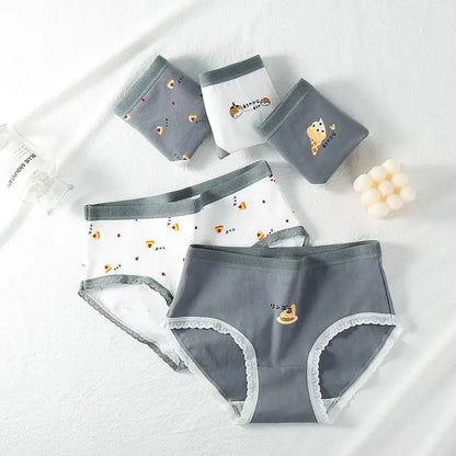 5PCS Girls Cotton Breathable Cartoon Panties