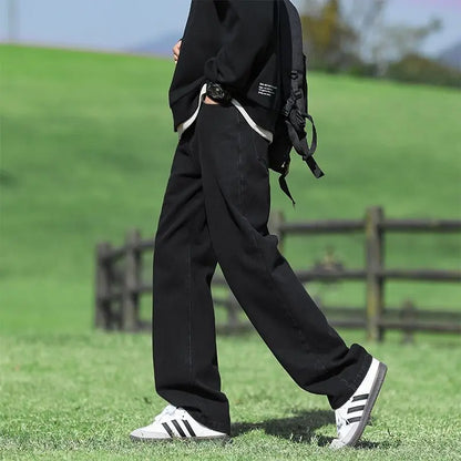 Men's Trendy Wide Leg Washed Jeans