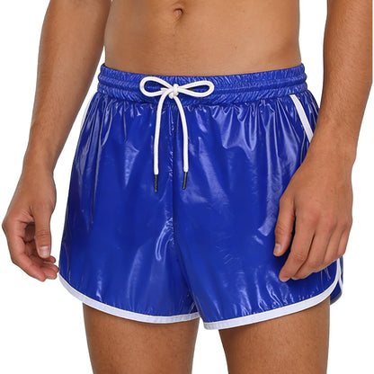 Mens Waterproof Swim Shorts Drawstring Side Pockets