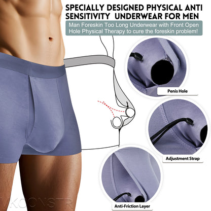 Dual Pouch Breathable Physical Therapy Boxers Men