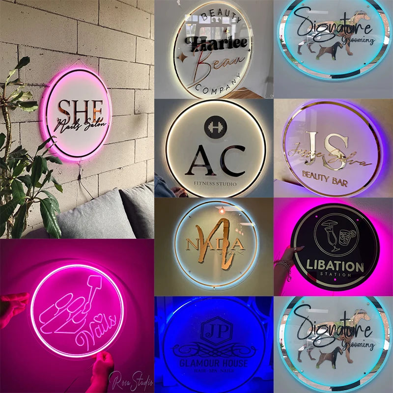 Custom Acrylic Business Logo Neon Lights Personalised