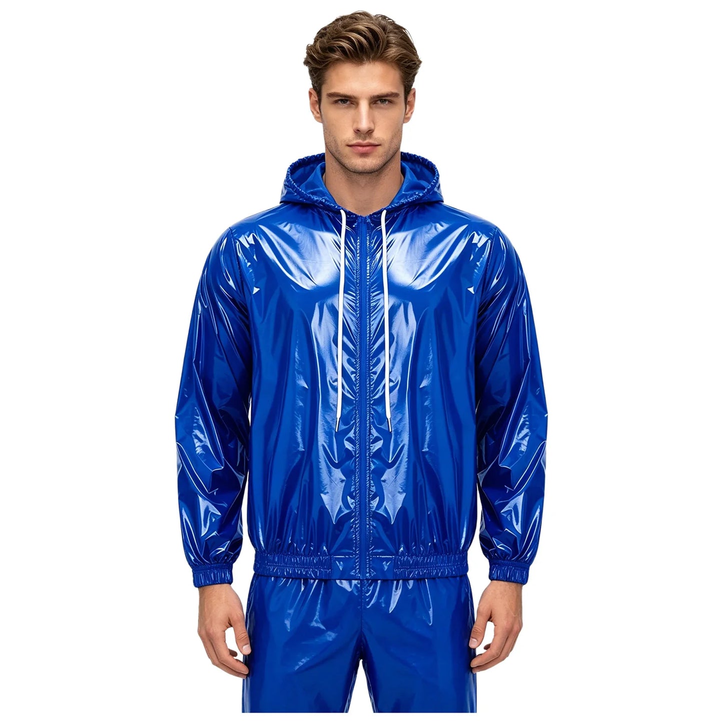 Mens Waterproof Hooded Breathable Raincoat