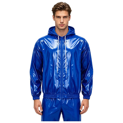 Mens Waterproof Hooded Breathable Raincoat