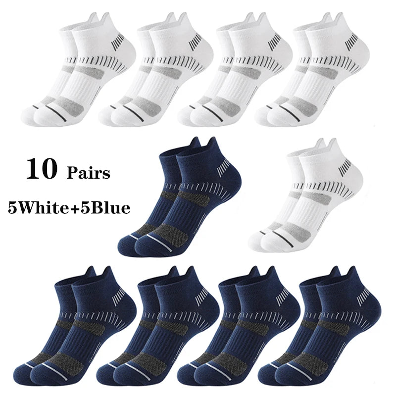 10 Pairs Men Ankle Athletic Socks