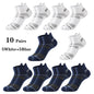 10 Pairs Men Ankle Athletic Socks