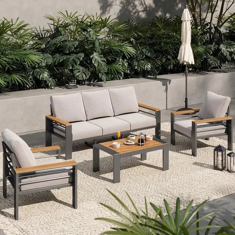 Outdoor Sectional with Coffee Table, Patio Sets