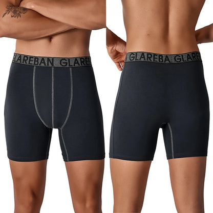 5pc Mid-Long Cotton Brand Boxer Shorts Men