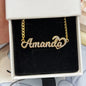 Custom Name Glitter Necklace Double Layer