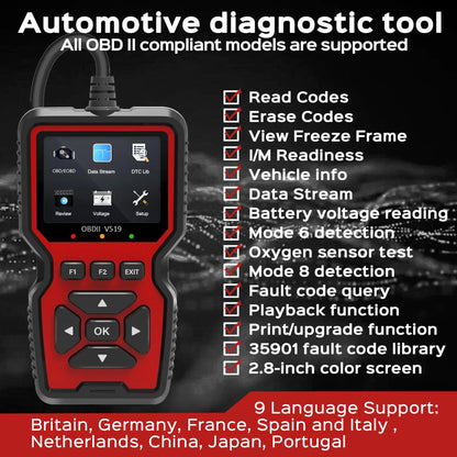 Mechanic OBDII Diagnostic Code Reader Tool