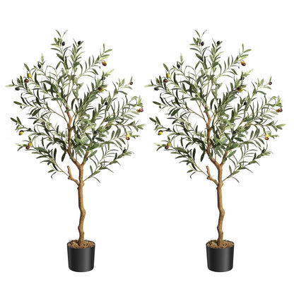 1Pc/2Pcs Artificial Olive Tree Fake Plastic Plants