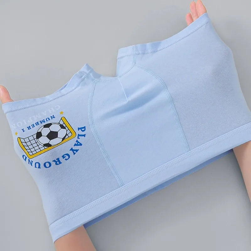 4PCS Boys Cartoon Cotton Breathable Comfort Underwear