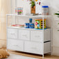 Dresser With 5 Fabric Drawers Storage Closet Chest