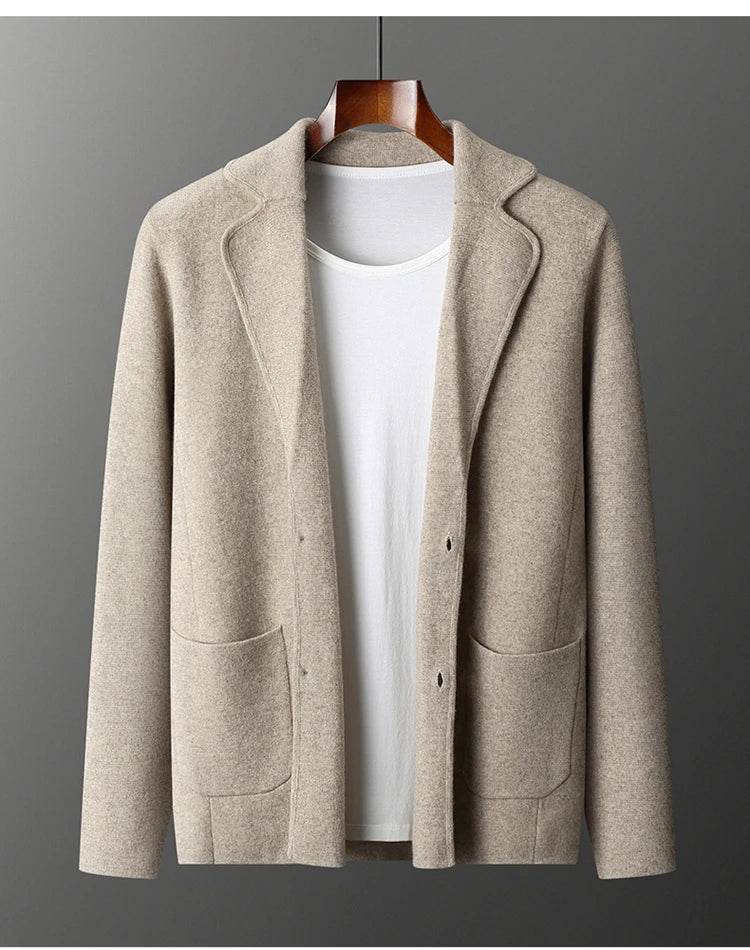 Men's Cashmere Knitted Cardigan Casual Jacket Top
