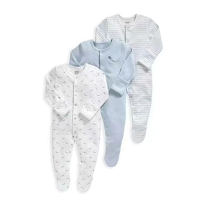 100% Cotton 3 Pcs Boys/Girls Romper Pajamas Jumpsuit