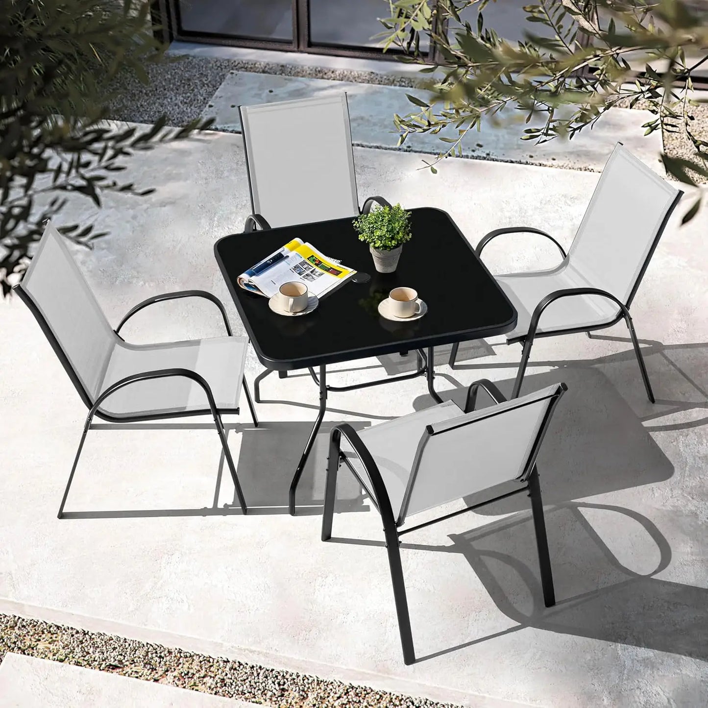 5 Piece Patio Dining Set, Outdoor Dining Furniture