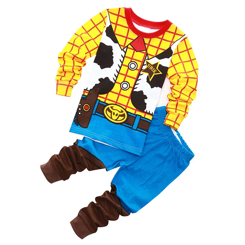 2 Pcs Boys Cars Pajamas Sleepwear