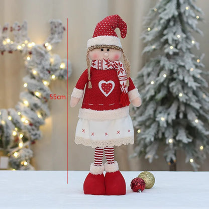 Large Standing Santa Figurine Doll Home Decoration