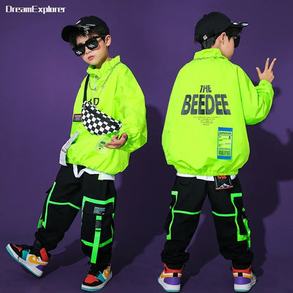Boys/Girls Hip Hop Jacket Cargo Pants Child Pullover