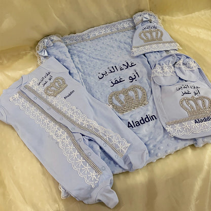 5pcs Handmade Personalized Baby Newborn Jewels Crown Set