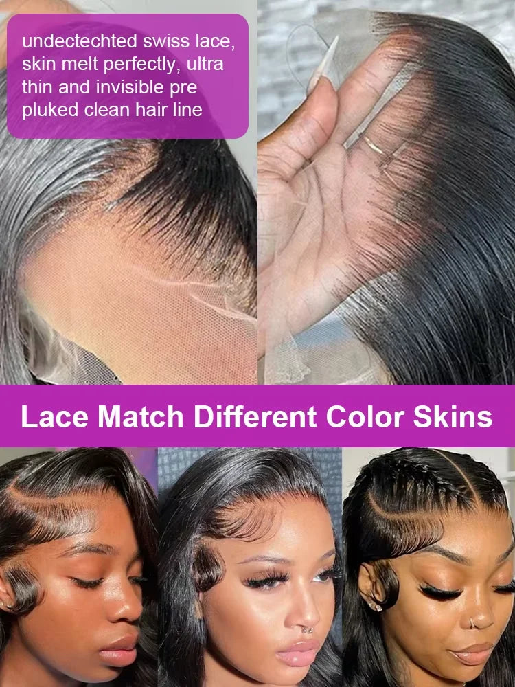 Density Body Wave HD Transparent Lace Frontal Wig