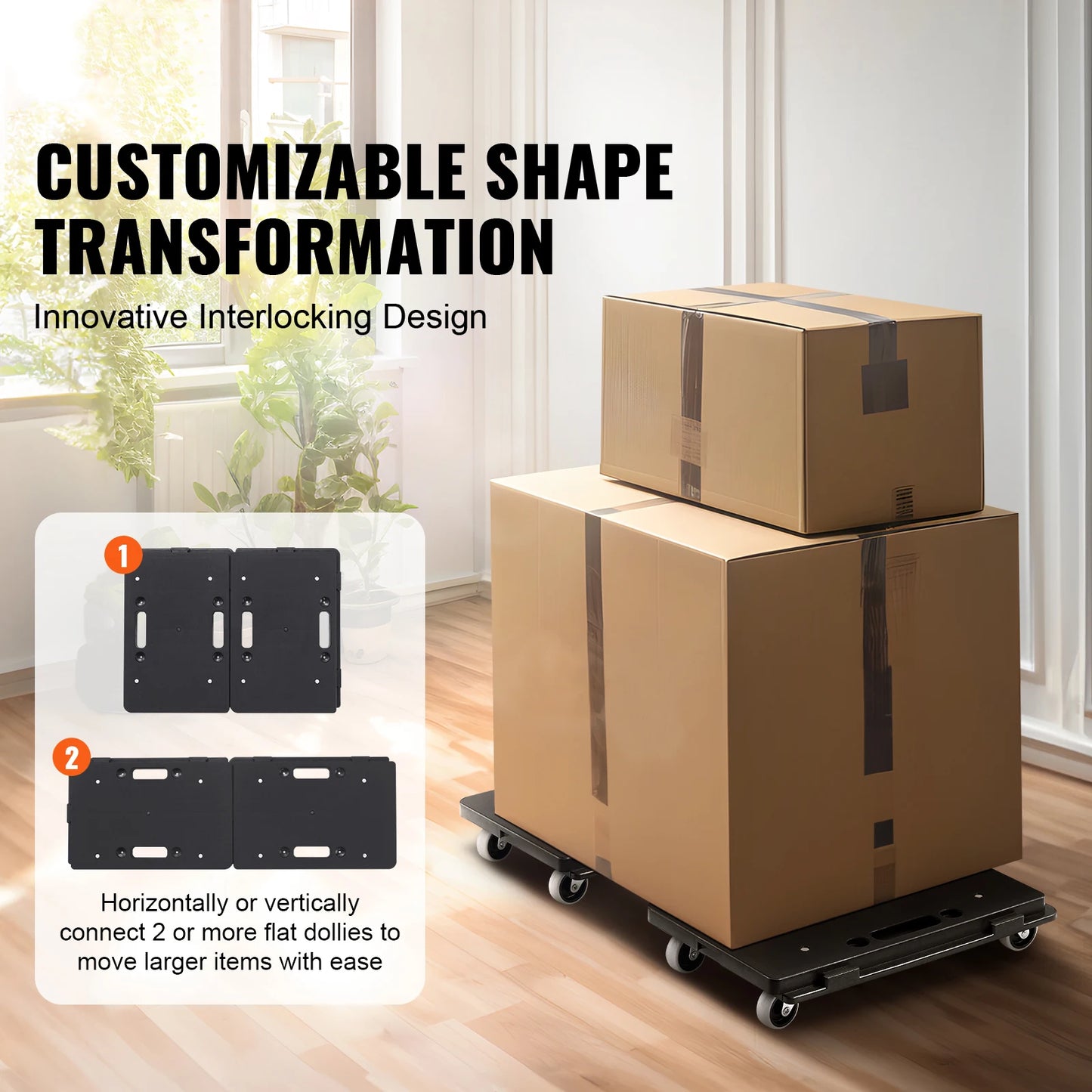 2 Pack Furniture Mover Pallet Trolley Industrial Machinery