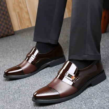 Black Patent Leather Business Men's Formal Shoes