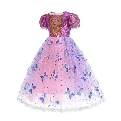 Disney Glowing Rapunzel Costume Girl LED Princess Gown