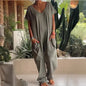 Women's Solid Color Casual Baggy Pocket Romper