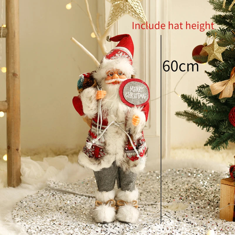 Large Standing Santa Figurine Doll Home Decoration