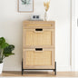 Freestanding Shoe Rack Storage Cabinet With Metal Legs