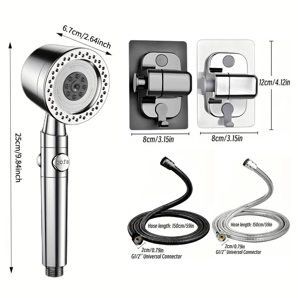 5 Modes Spray Water Shower Head Handheld Spa