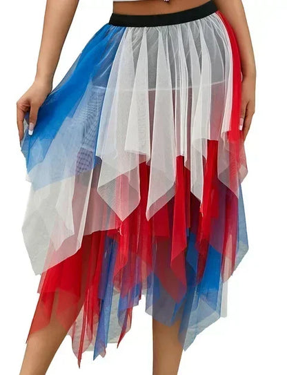 Fashion Tutu Skirt Casual High Waist Midi