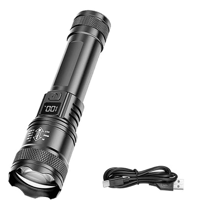 Rechargeable LED Flashlight Zoomable Torch