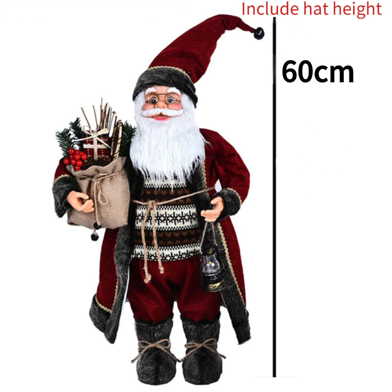 Large Standing Santa Figurine Doll Home Decoration