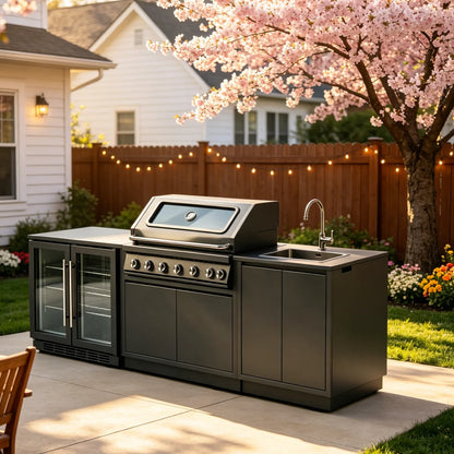 Cooktop Sink Fridge Rolling Movable Grill Wheels