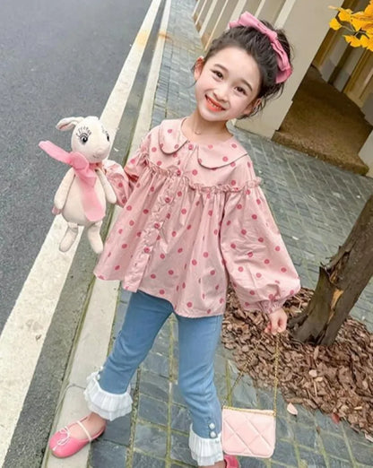 Long Sleeve Blouse with Bow Tie Trendy