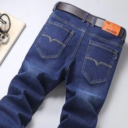 Men's Jeans Micro Elastic Loose Casual Denim