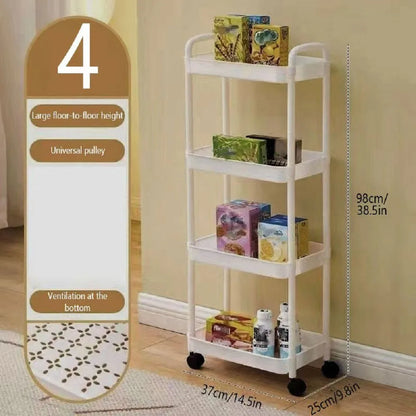 Rolling Storage Cart, Plastic Multi-Functional Organizer